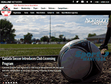 Tablet Screenshot of manitobasoccer.ca